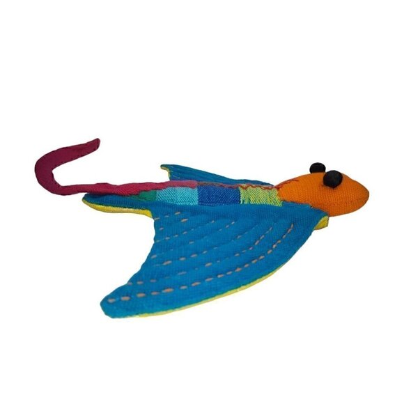 Barbara Sansoni Plush Stingray Original Handwoven Hank Dyed Sri Lanka - Picture 2 of 11